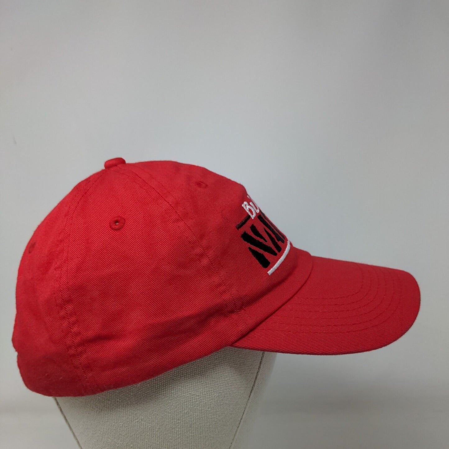 Bulldogs Nation Slideback Hat Red One Size Adjustable Embroidered Vented Holes