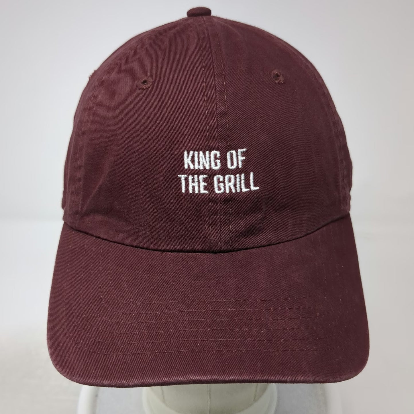 Wembley Baseball Cap Red One Size King Of The Grill Cotton Adjustable Dad Hat