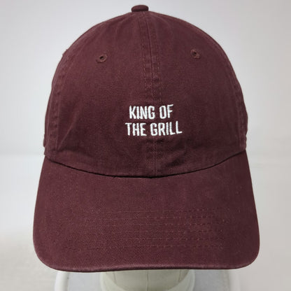 Wembley Baseball Cap Red One Size King Of The Grill Cotton Adjustable Dad Hat