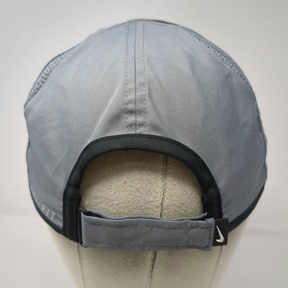 Nike Baseball Cap Gray One Size Dri-FIT Featherlight Strapback Hat Swoosh Golf