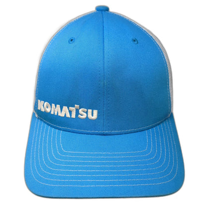 Richardson Trucker Hat Blue One Size Komatsu Embroidered Logo Mesh Back Snapback