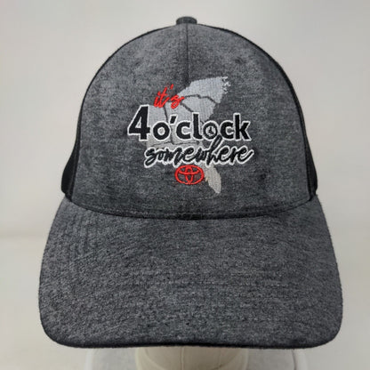 Toyota It's 4 o'clock Somewhwere Slideback Hat Gray One Size Embroidered Mesh