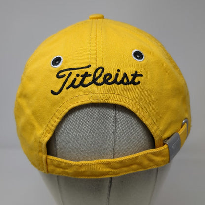 New Era Titleist Baseball Cap Yellow One Size Old Works Golf Hat Slideback