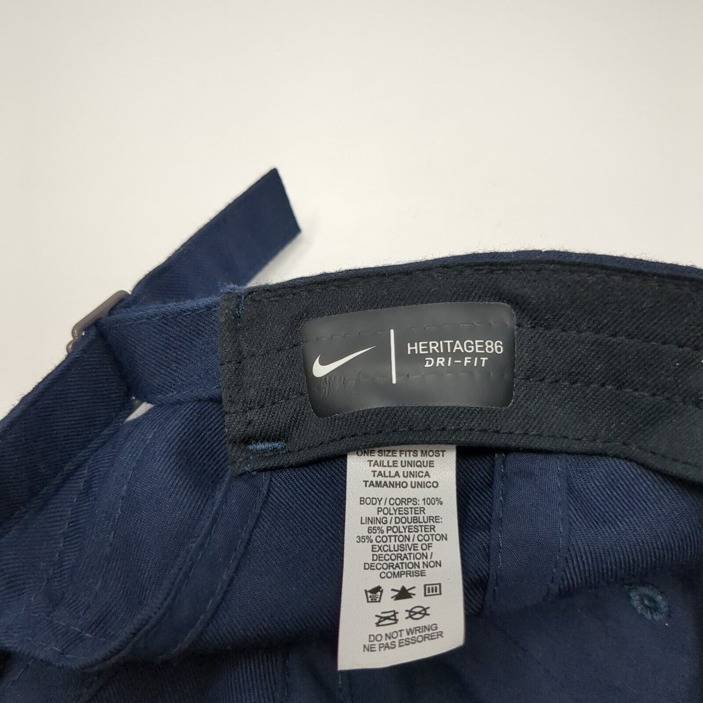 Nike Slideback Hat Blue One Size Heritage86 Dri-Fit Swoosh 6 Panel