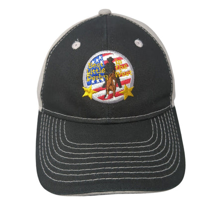Best Little Derby In The West Strapback Hat Black OS Adjustable Embroidered OC