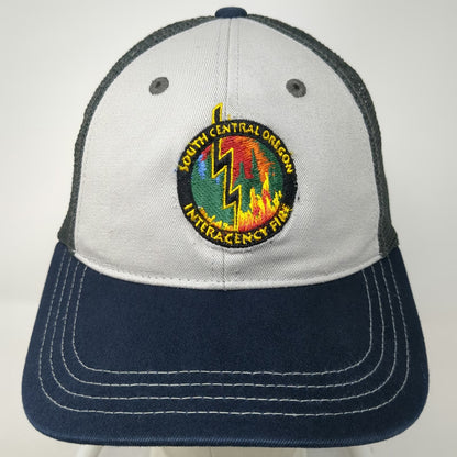District Gray Trucker Hat One Size Blue Oregon Interagency Fire Patch Snapback