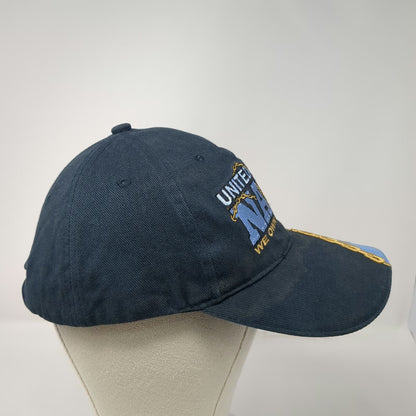 Eagle Crest Baseball Cap Blue One Size United States Navy Anchor Slideback Hat