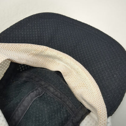 SportHill 5 Panel Black White One Size Running Mesh Side Panels Adjustable Hat