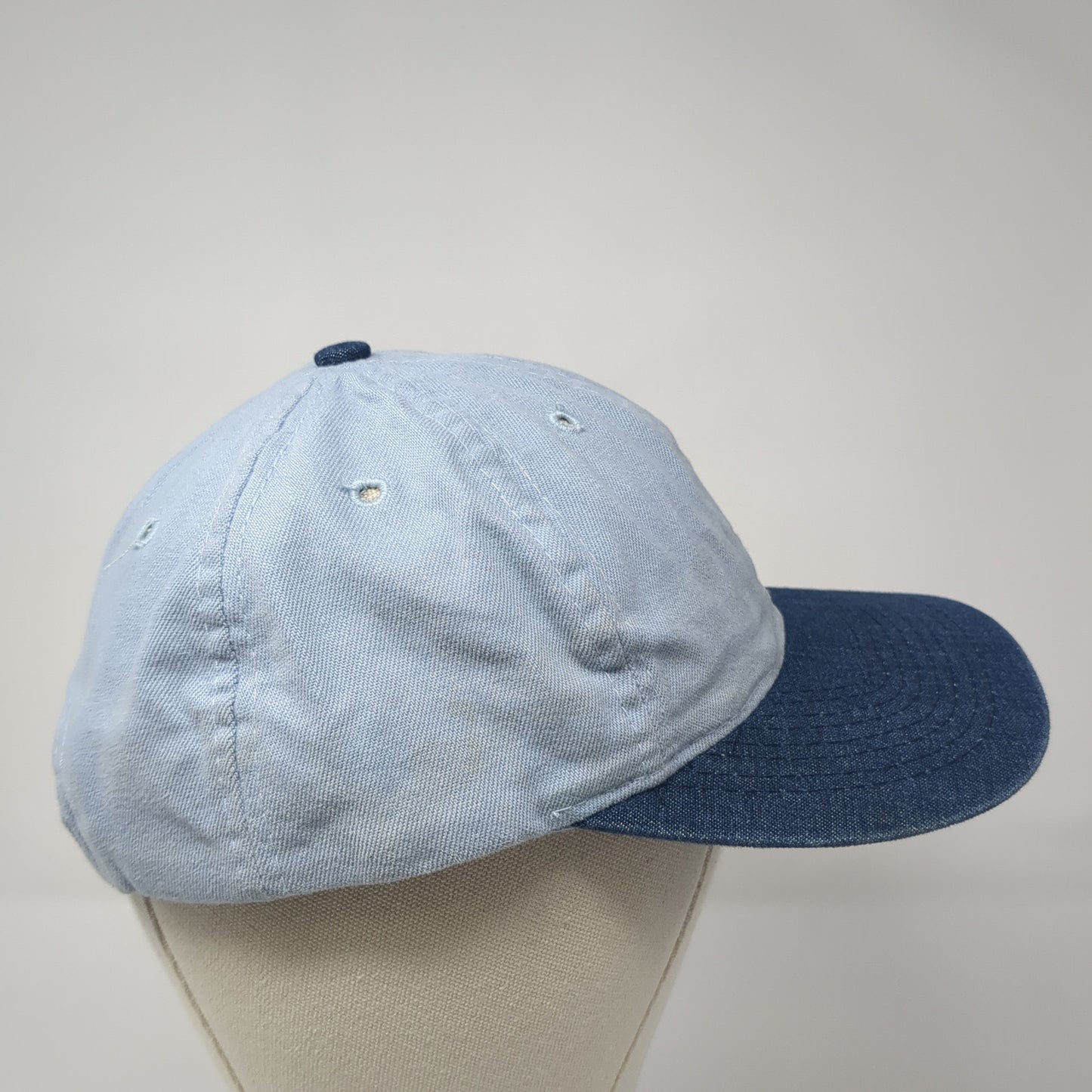 Otto Snapback Hat Blue One Size Adjustable Colorblock Vented Holes 6 Panel Blank