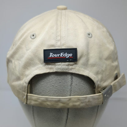 Tour Edge Exotics Baseball Cap Beige One Size Hat Golf X Logo Graphic Underbrim