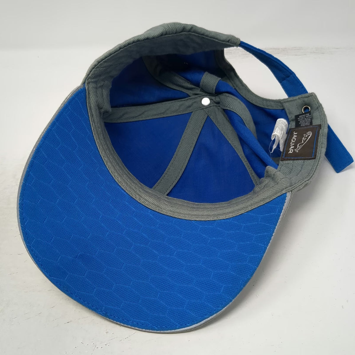 Jaguar Baseball Cap Gray One Size Adjustable Logo Rubber Patch Automotive Hat