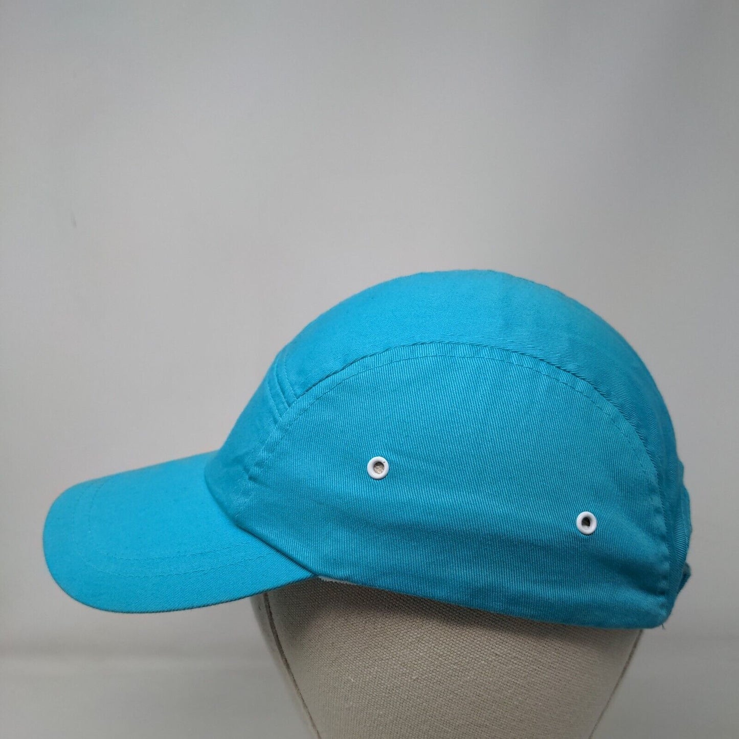 Faded Glory Strapback 5 Panel Cap Blue One Size Adjustable Vented Holes Blank