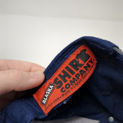 ALASKA Snapback Hat Blue One Size Adjustable Embroidered Patriotic Shirt & Co.