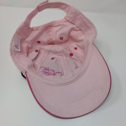 Fleur-de-lis Bejeweled Strapback Hat Pink 54cm Adjustable 6 Panel Cotton
