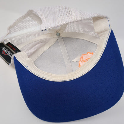 Hop Valley Brewing Co. Snapback Trucker Hat Blue One Size Adjustable Mesh Back