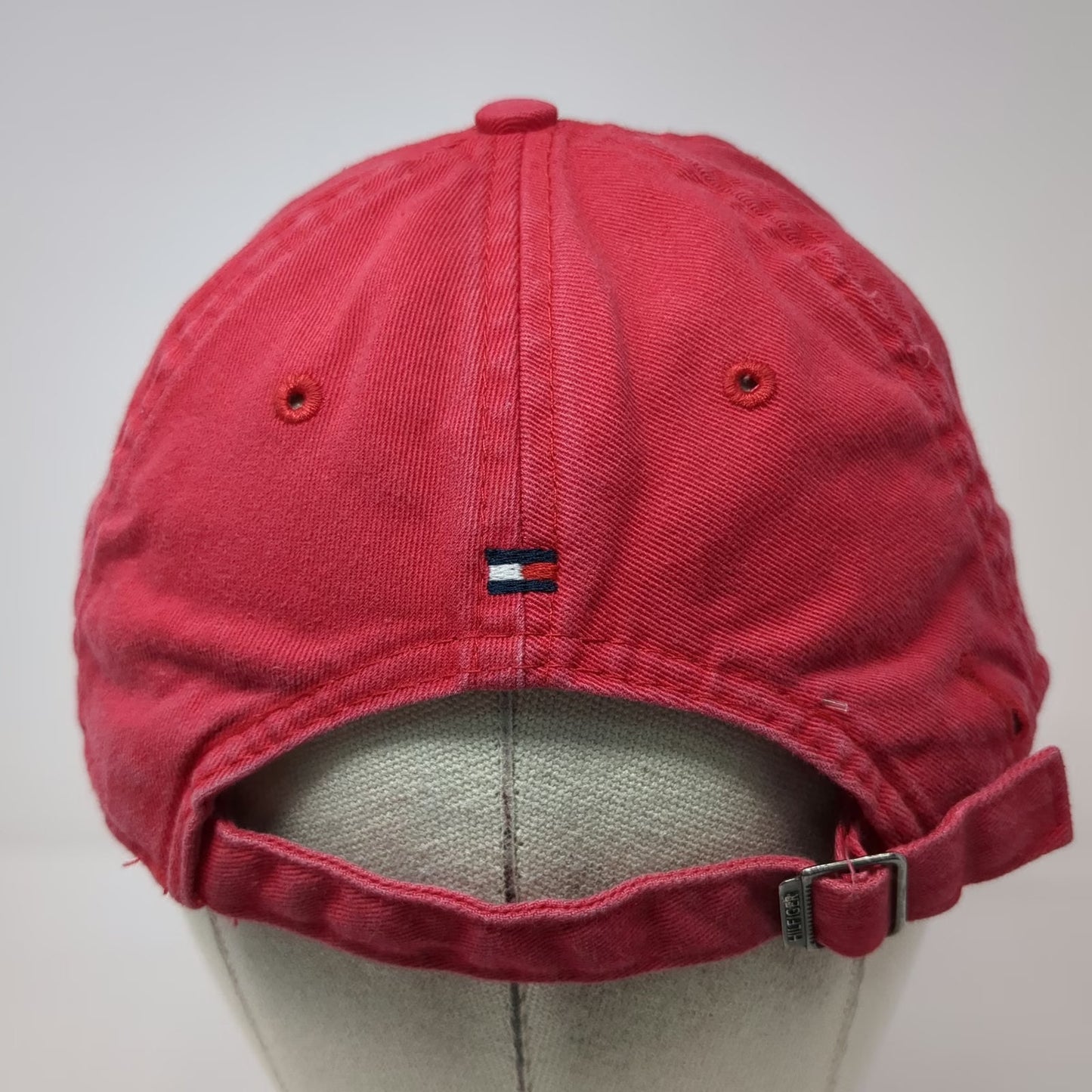Tommy Hilfiger Baseball Cap Red One Size Script Logo Slideback Adjustable Hat