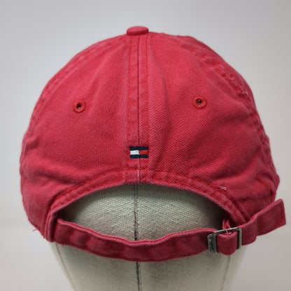 Tommy Hilfiger Baseball Cap Red One Size Script Logo Slideback Adjustable Hat