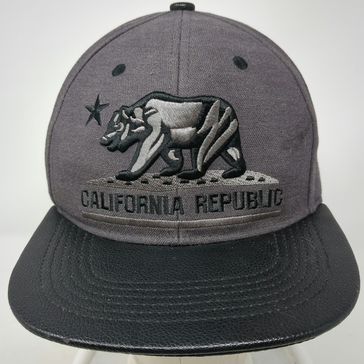 Ace Cap Inc Snapback Purple One Size Hat California Republic Bear Flat Brim