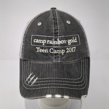 Camp Rainbow Gold Teen Camp 2017 Trucker Hat Gray One Size Mesh Back