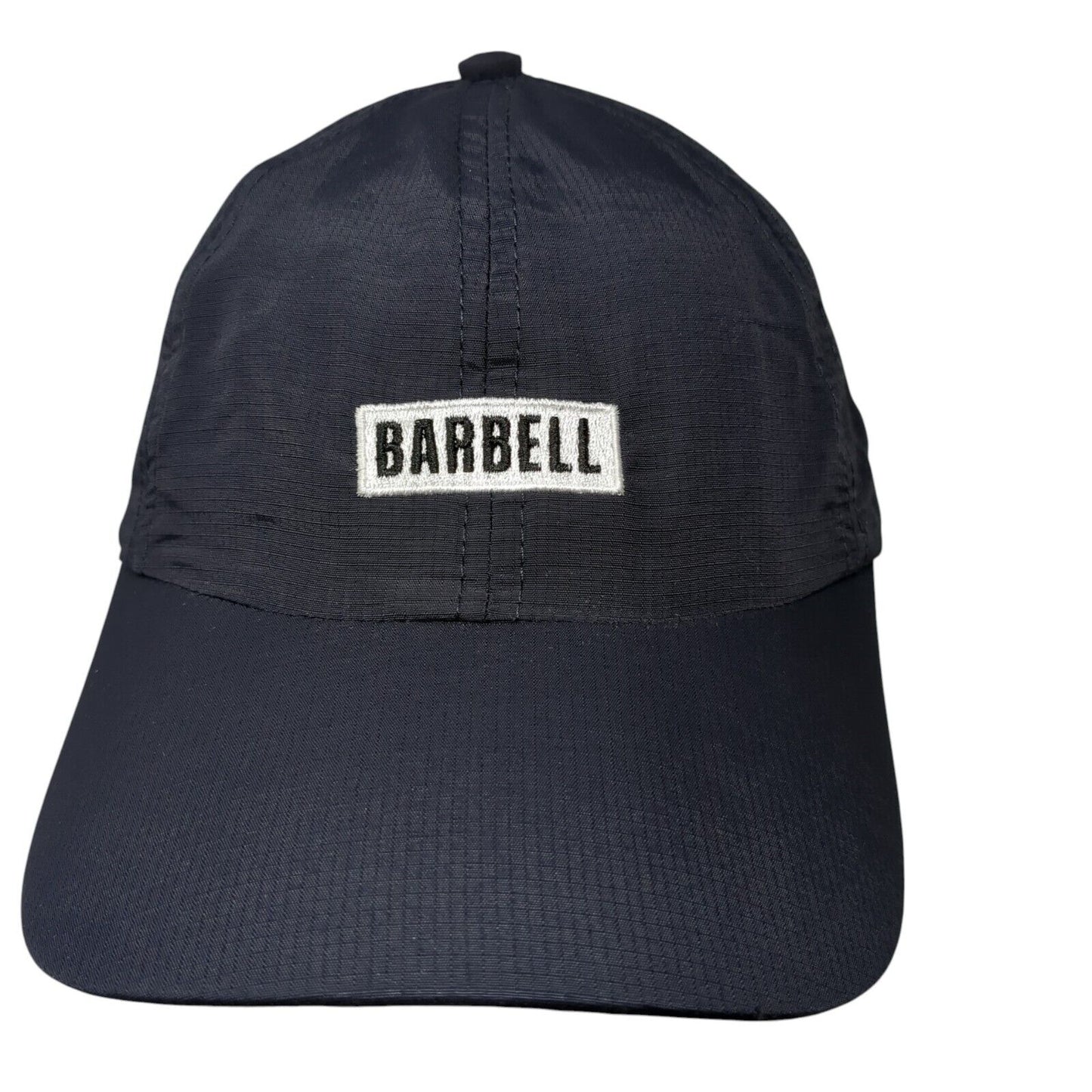 Barbell Strapback Hat Blue One Size Adjustable Embroidered 6 Panel
