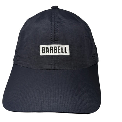 Barbell Strapback Hat Blue One Size Adjustable Embroidered 6 Panel