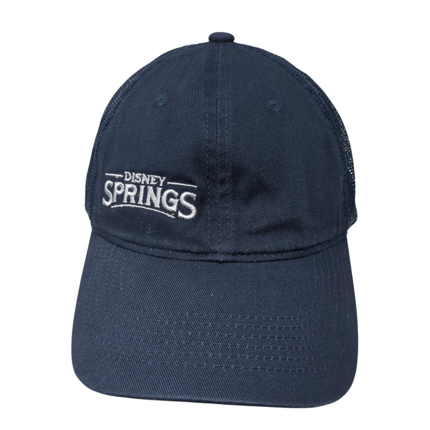Disney Springs Strapback Trucker Hat Blue One Size Mesh Back Outdoor