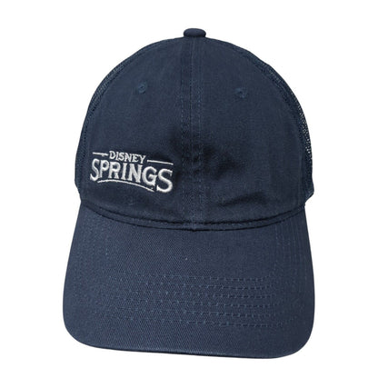 Disney Springs Strapback Trucker Hat Blue One Size Mesh Back Outdoor
