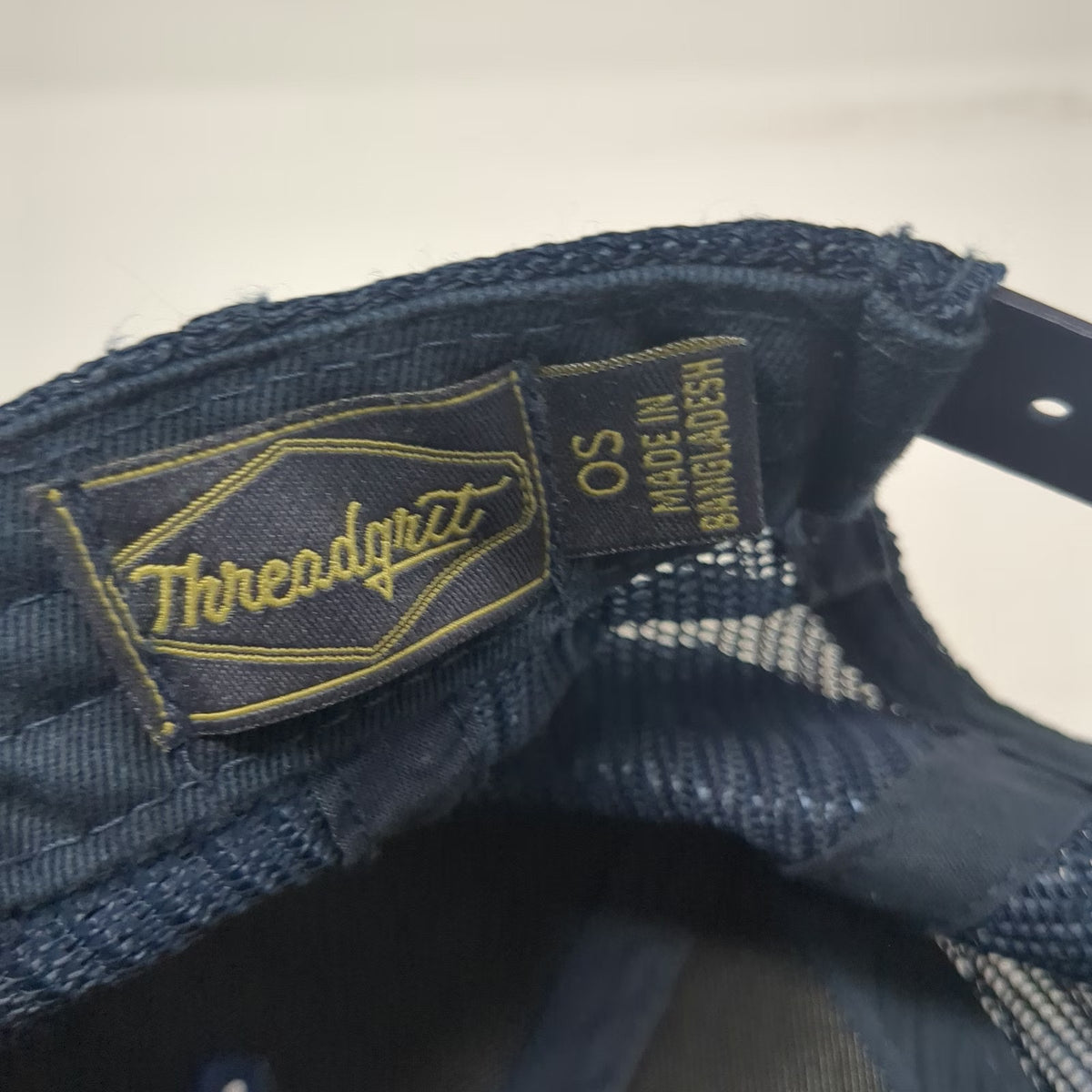 Threadgrit Trucker Hat Blue One Size Deer Patch Mesh Back Snapback Adjustable