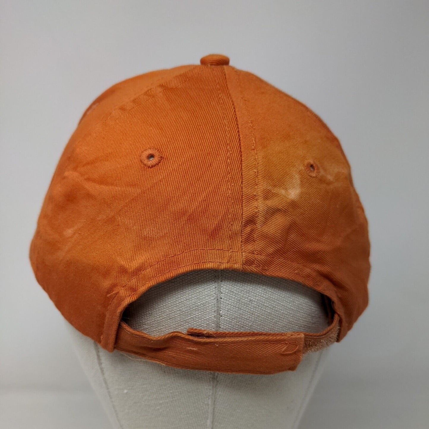 Alaska Geographic Strapback Hat Orange OS Adjustable Embroidered Port & Company