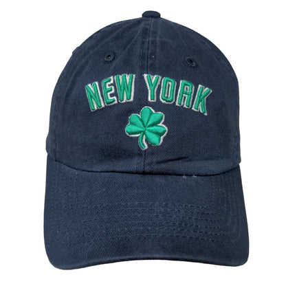 E by Elidan Men's Slideback Hat Blue Adjustable Embroidered Clover Logo Cotton