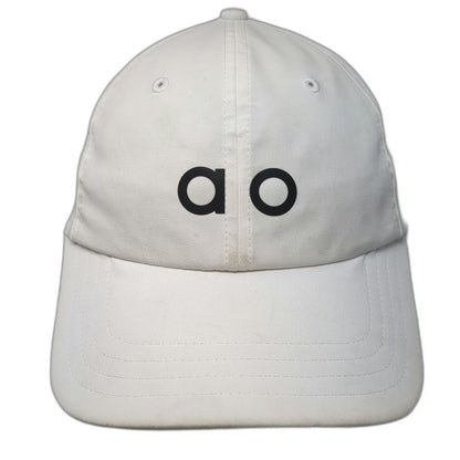 Alo Yoga Baseball Cap White One Size ao Logo Strapback Polyester Athletic Hat