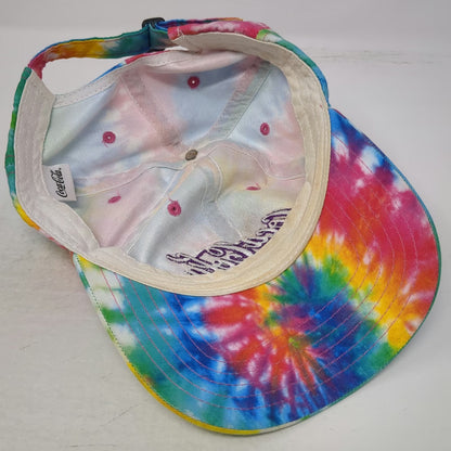 Coca-Cola Baseball Cap Blue Red Yellow One Size Tie-Dye Embroidered Classic Hat