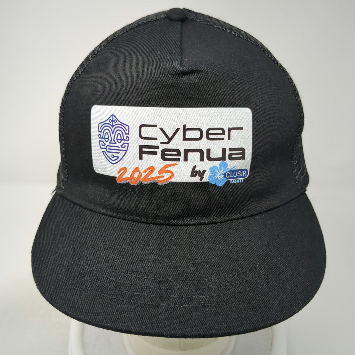 STP Multipress Trucker Hat Black One Size Mesh Snapback Cyber Fenua 2025 Tahiti