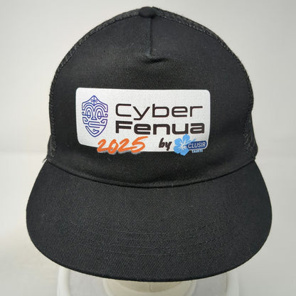 STP Multipress Trucker Hat Black One Size Mesh Snapback Cyber Fenua 2025 Tahiti