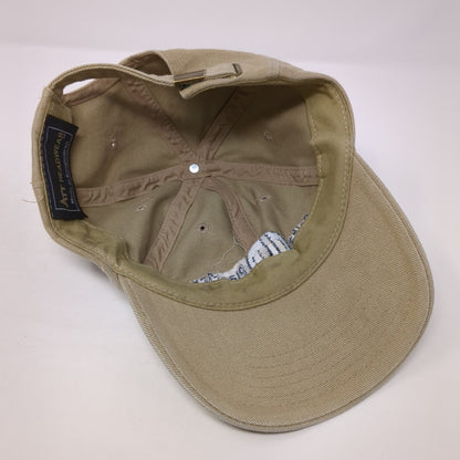 Delta Plastics Slideback Hat Tan One Size Adjustable Embroidered 6 Panel