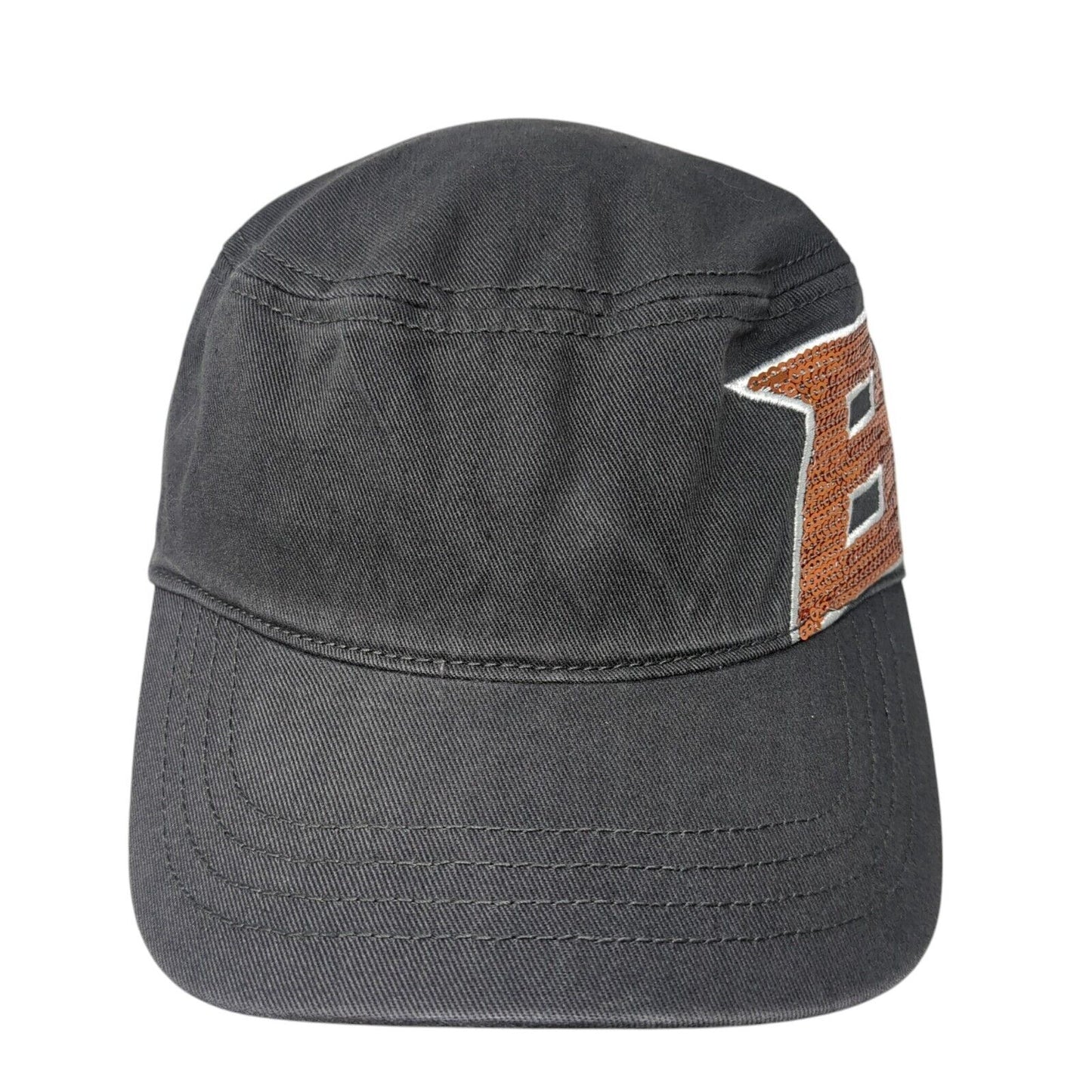 Letter B Sequin Strapback Cadet Army Cap Hat Gray One Size Richardson