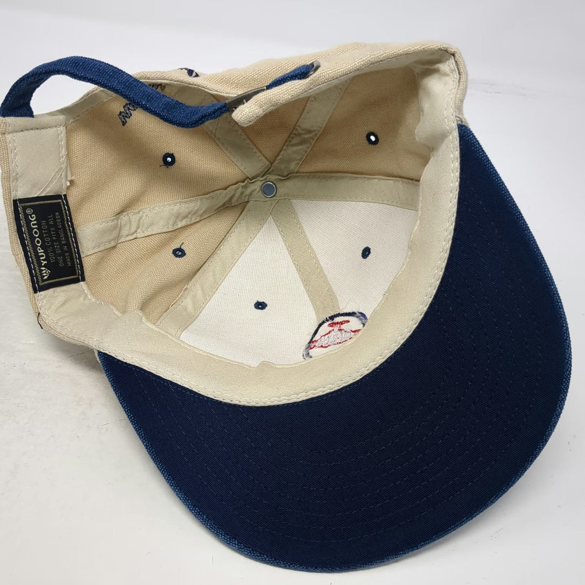 Yupoong Baseball Cap Beige Blue One Size F.W. Webb Watts Heatway Slideback Hat