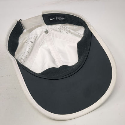 Nike Baseball Cap White One Size Dri-FIT Heritage86 Swoosh Logo Slideback Hat
