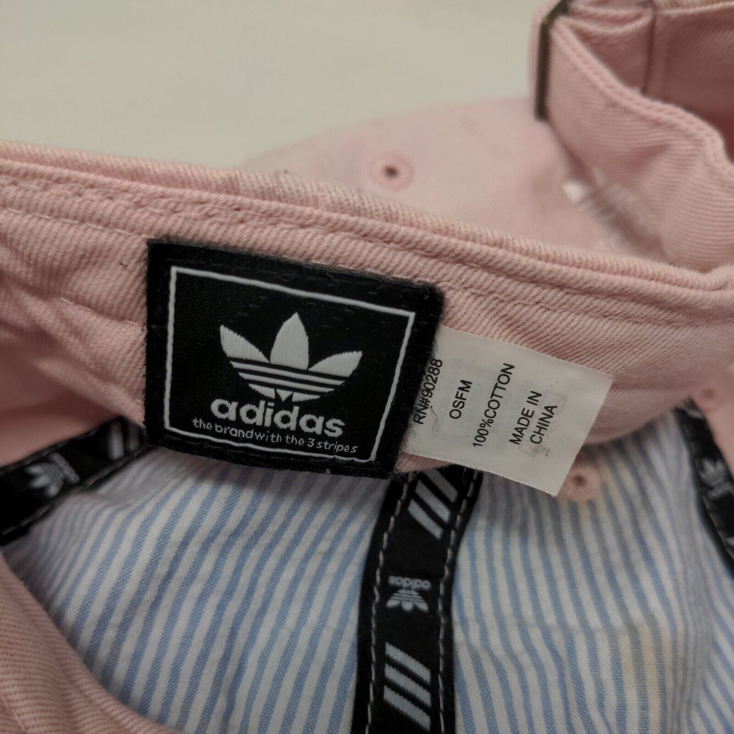 Adidas Slidebak Hat Pink OSFM Adjustable Embroidered Trefoil Vented Holes