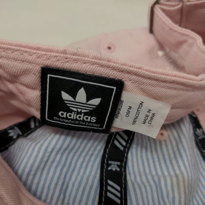 Adidas Slidebak Hat Pink OSFM Adjustable Embroidered Trefoil Vented Holes