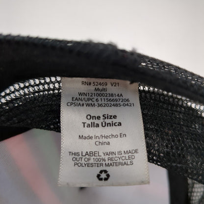 Rainbow Palm Tree Snapback Trucker Hat Multicolor One Size Adjustable Mesh Back