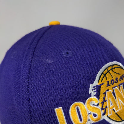 Los Angeles Lakers Fitted Hat Purple Size S/M Embroidered Logo NBA