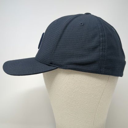 TravisMathew Baseball Cap Blue XL Flexfit Mesh Textured Athletic Logo Golf Hat