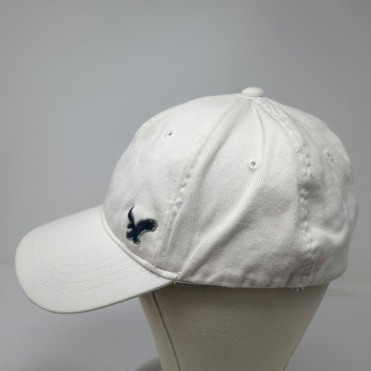 American Eagle Outfitters Baseball Cap White XL Fitted Red Underbill Logo Hat
