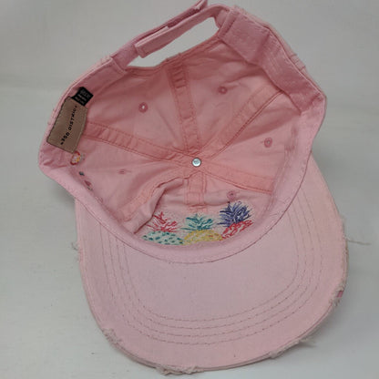 Pineapple Hello Summer Strapback Hat Pink One Size 4350 District