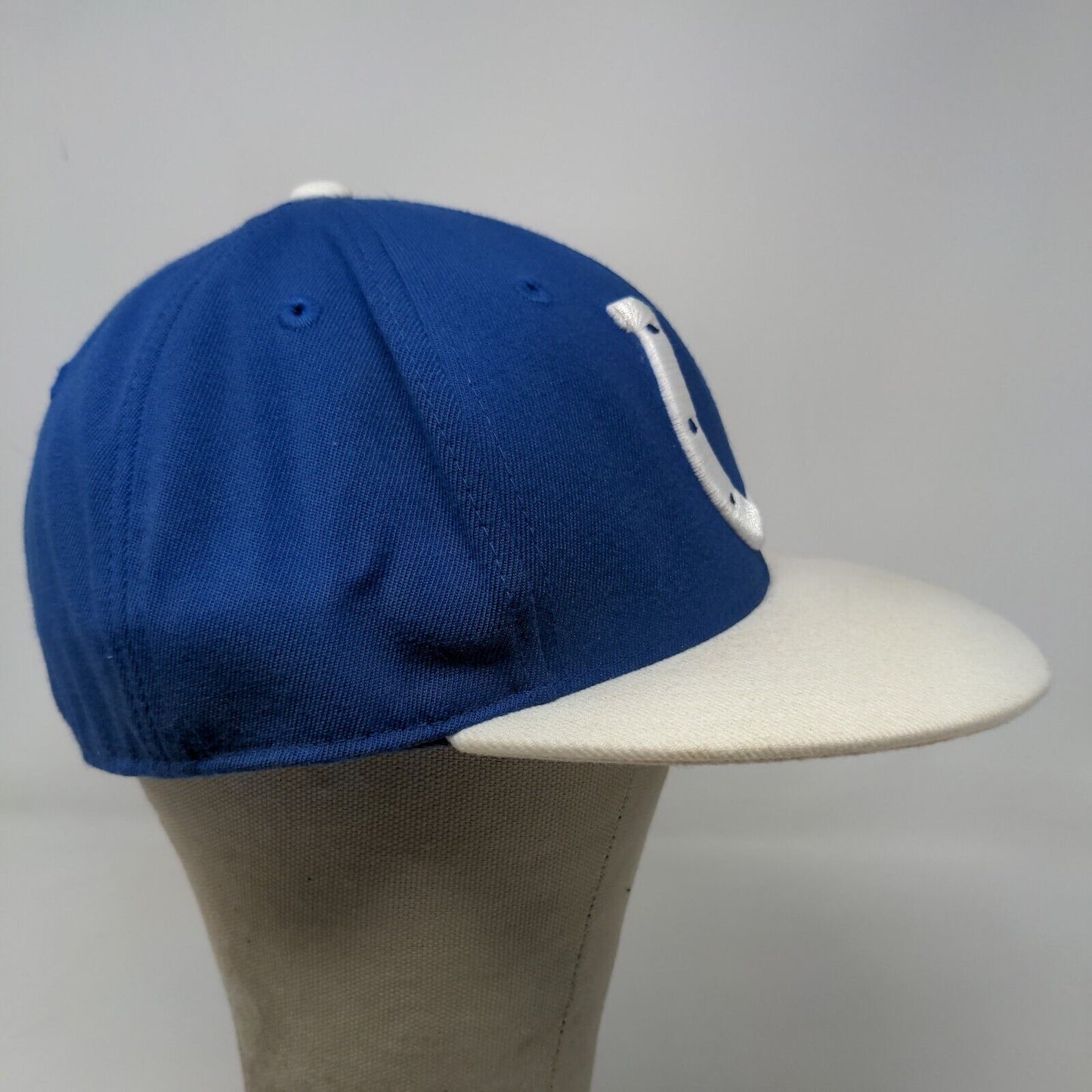 Reebok NFL On Field Men's Fitted Hat Blue White Embroidered Indianapolis Colts