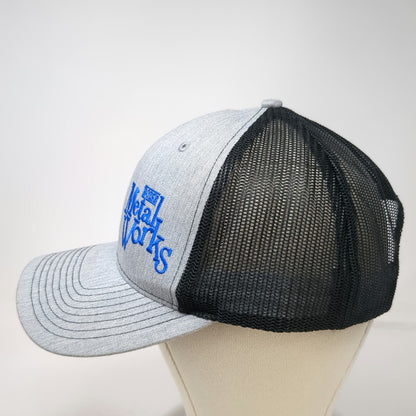 Richardson Trucker Hat Gray Black One Size Boise Metal Works Mesh Snapback