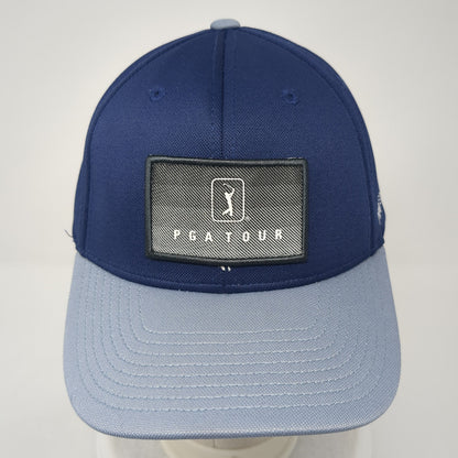 PGA Tour Slideback Baseball Cap Blue One Size Adjustable Embroidered 6 Panel
