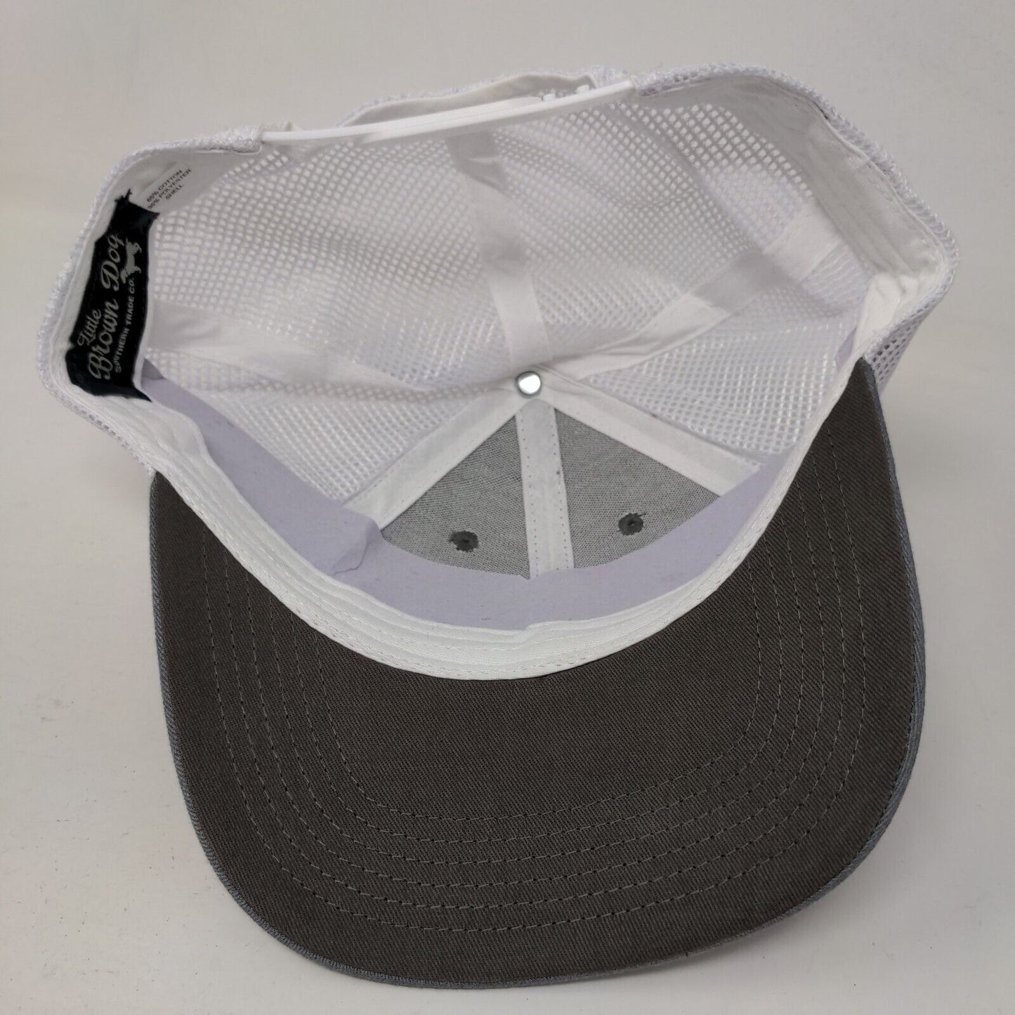 Little Brown Dog Snapback Mesh Back Trucker Hat Gray One Size Colorblock