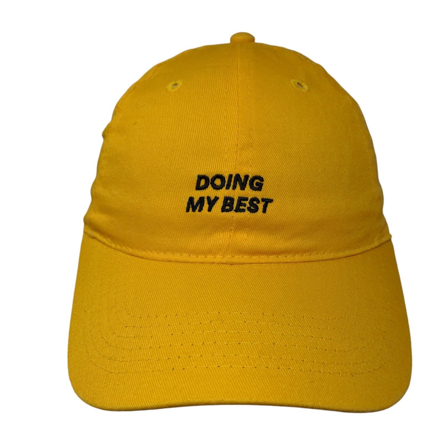 Doing My Best Bumble Slideback Hat Yellow OS Adjustable Embroidered 6 Panel